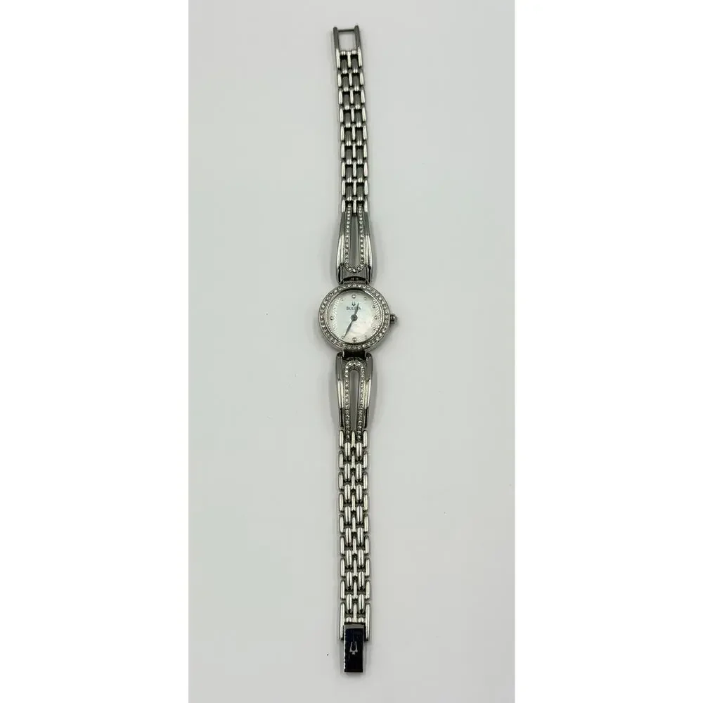 Bulova Crystal Accented Bangle Style 96L126 Women’s Watch NWOT